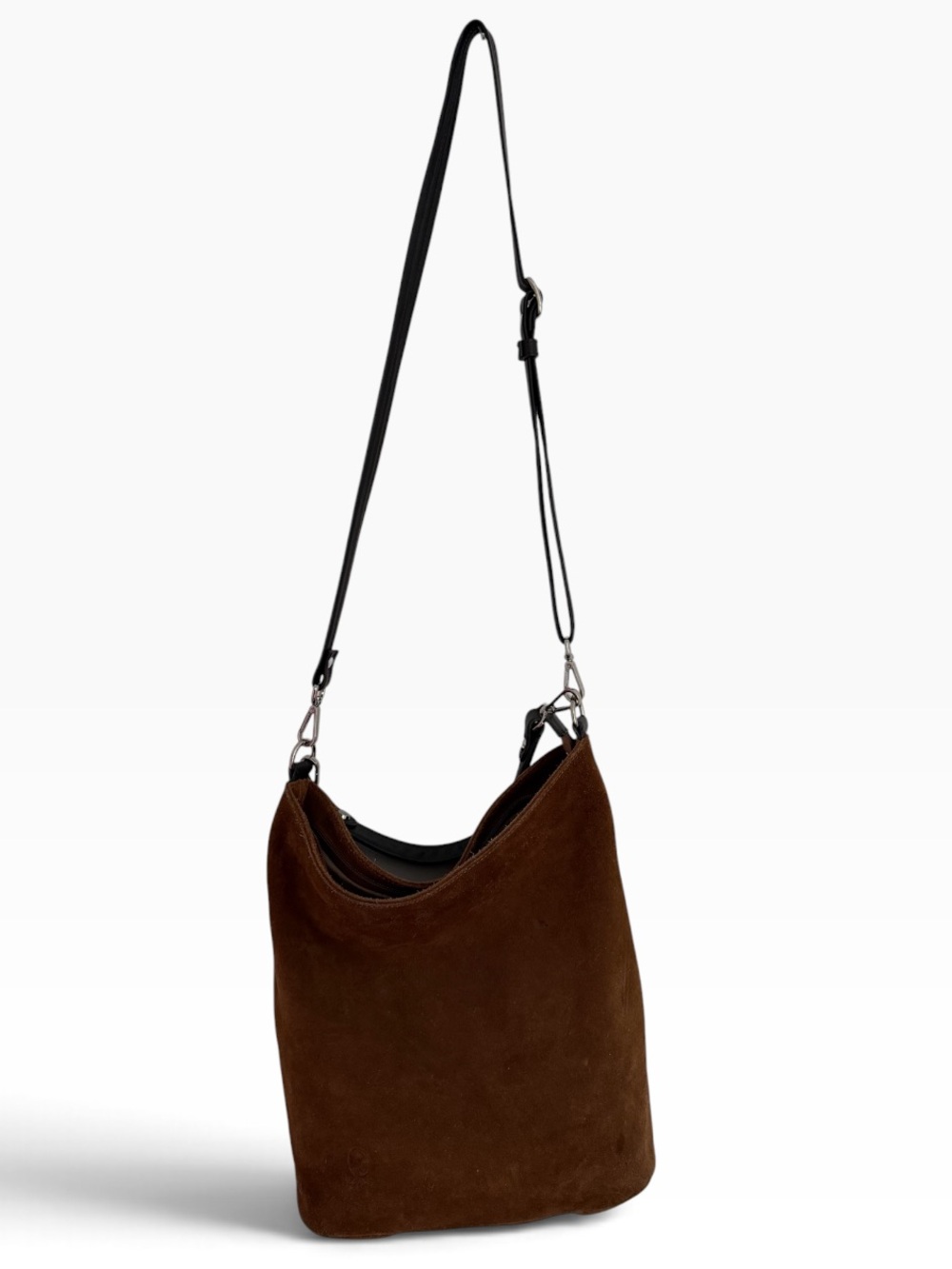 Brown Suede Shoulder/crossbody Bag - hobo bag